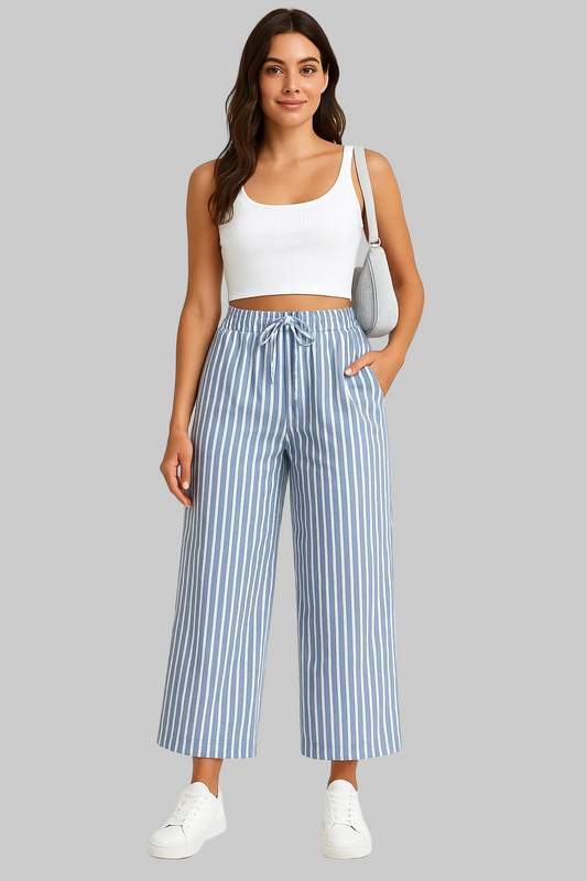 Svelta | Vida Byxor Med Randig Design