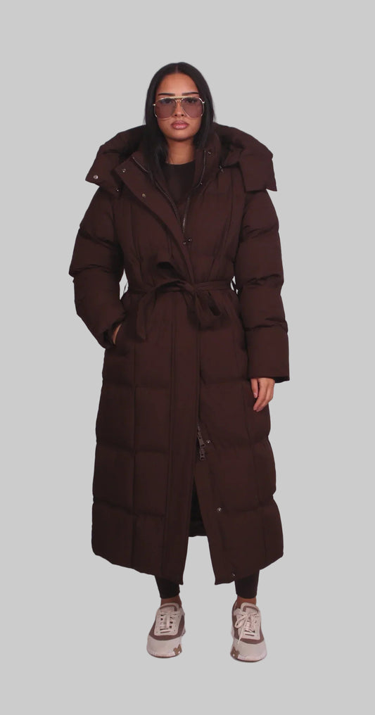 Lyskara | Lång Bälte Pufferjacka