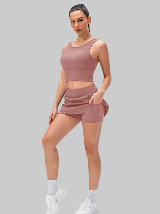 Tova | Sportig Tenniskjol Med Slits