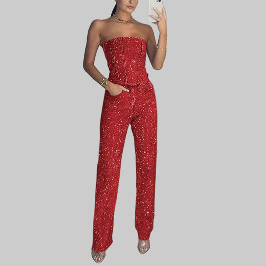 Amina | Glitterkorsett Set