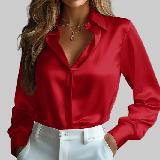 Serelis | Sidenskjorta i Satin