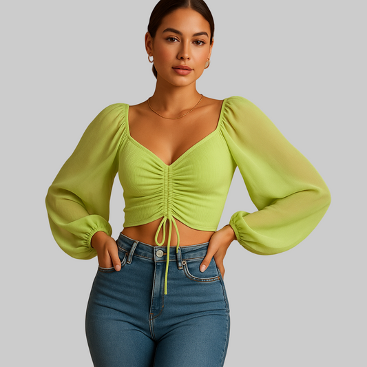 Solyn | Heart Neck Blouse