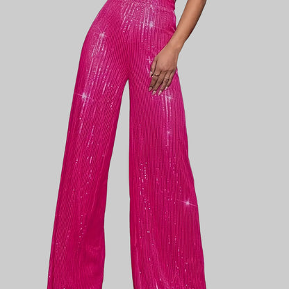 Astrina | Paljettbyxor Glansiga Vida Festbyxor