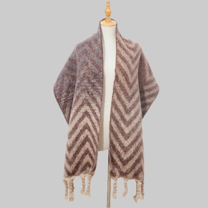 Loraine | Varm Halsduk Med Sicksackmönster