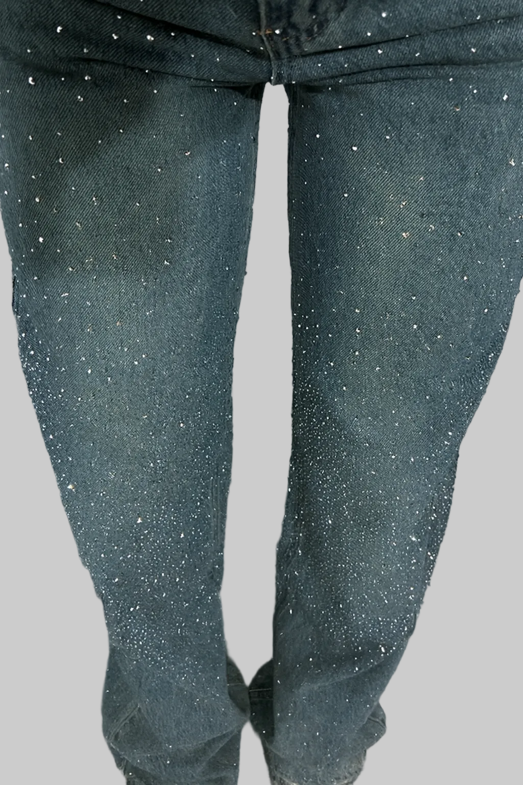 Luniva | Raka High Waist Jeans Med Glitter