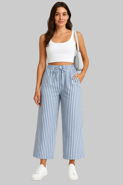 Svelta | Vida Byxor Med Randig Design