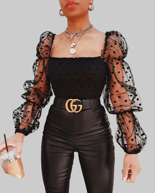 Avelina |  Snygg Mesh Topp