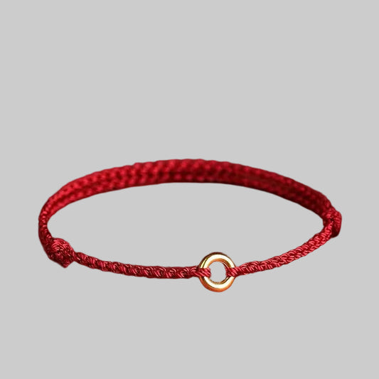 Iselva | Handvävt Guldcirkelarmband