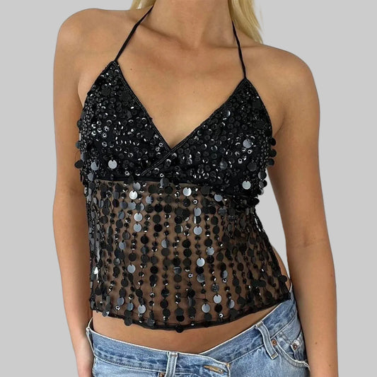 Luna | Glittrande Paljett-Top
