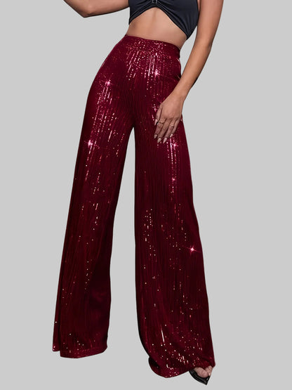 Astrina | Paljettbyxor Glansiga Vida Festbyxor