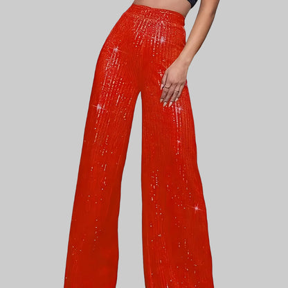 Astrina | Paljettbyxor Glansiga Vida Festbyxor