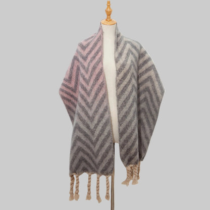 Loraine | Varm Halsduk Med Sicksackmönster