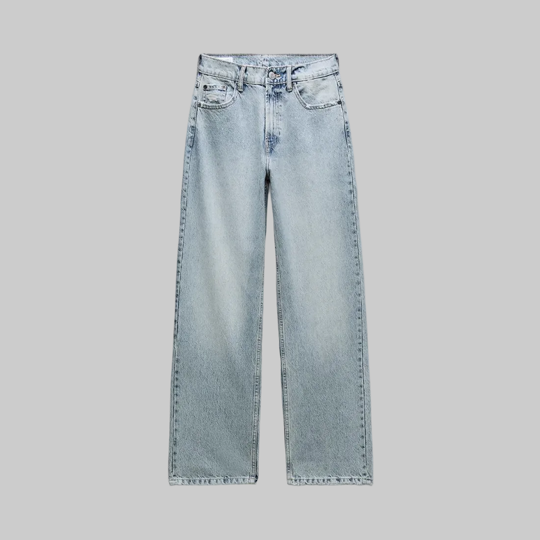 Elyna | Vintage Slitna Jeans Med Hög Midja
